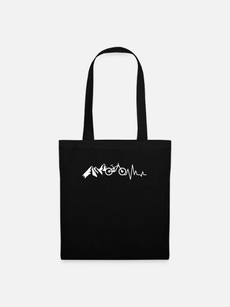 MTB Mountainbike Mountainbiker Radfahrer Geschenk - Stoffbeutel - Schwarz