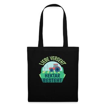 Funny farmer sayings love passes by hectares - Tote Bag - black - Front