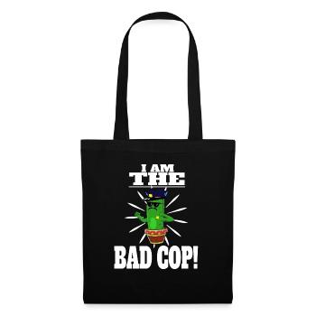 Bad Cop Kaktus Polizist Polizei - Stoffbeutel - Schwarz - Vorne