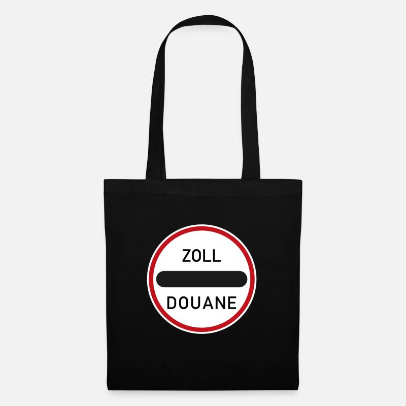 Panneau de signalisation pouces douane - Sac en tissu - noir