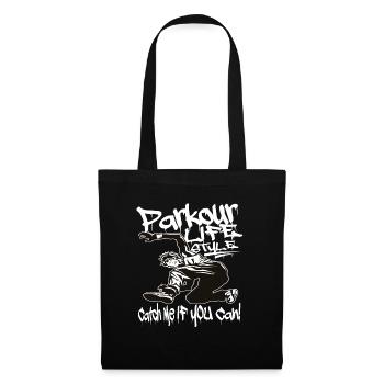 Parkour freerunner graffiti - Tote Bag - black - Front