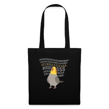 Cockatiel en colère - Sac en tissu - noir - Devant