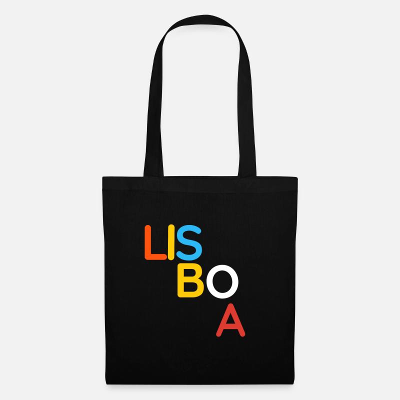 Lissabon - Stoffbeutel - Schwarz