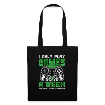 I play only 3 days a week - Tote Bag - black - Front