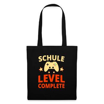 Schule Schulabschluss Abschluss Geschenk - Stoffbeutel - Schwarz - Vorne