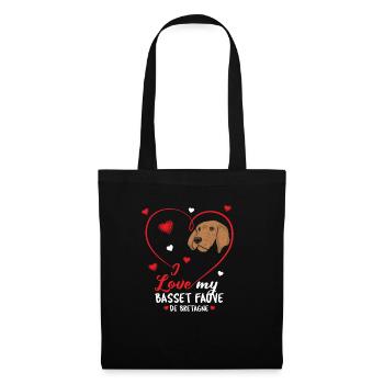 Basset Fauve de Bretagne - Sac en tissu - noir - Devant