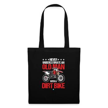 DIRT BIKE: Old Man With A Dirt Bike - Tote Bag - black - Front