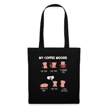 Pig - Piglet - Pigs - Coffee - Coffee Drink - Tote Bag - black - Front