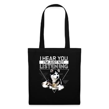 Siberian Husky Owner Gift design - Just Not - Tote Bag - black - Front