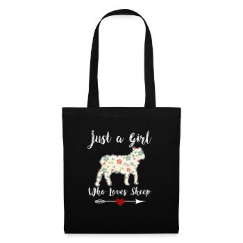 JUSTE UNE FILLE WHO LOVES SHEEP - Sac en tissu - noir - Devant
