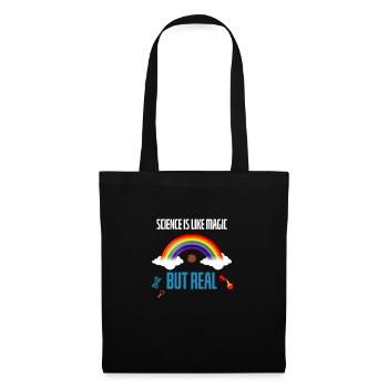 Science is like magic but real Lustiger Spruch - Stoffbeutel - Schwarz - Vorne