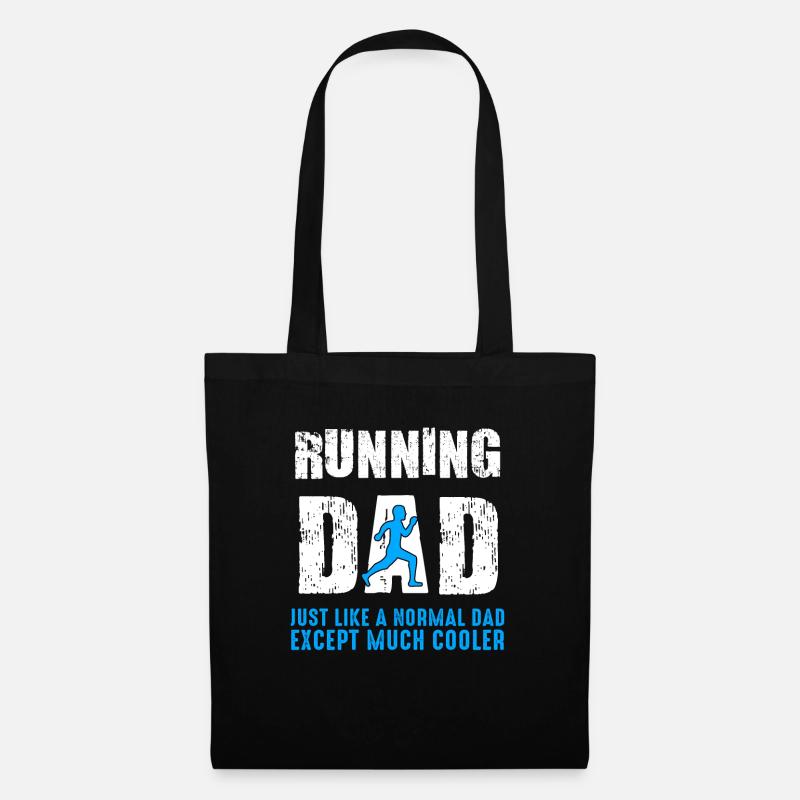 Funny Running Dad Jogging Cardio Run Runner Gift - Tote Bag - black
