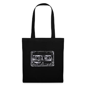 Retro music cassette - Tote Bag - black - Front
