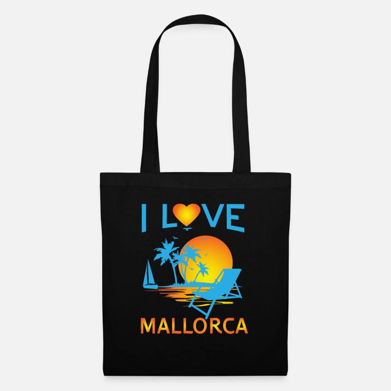 I love Mallorca - Stoffbeutel - Schwarz
