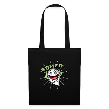 Gamer / Gamer Ghost Funny Gaming Halloween - Sac en tissu - noir - Devant