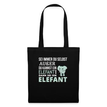 Elephant Elephant Saying Gift - Tote Bag - black - Front