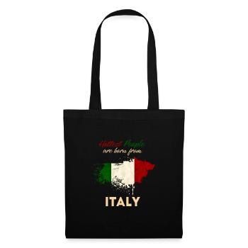 Italien - Stoffbeutel - Schwarz - Vorne