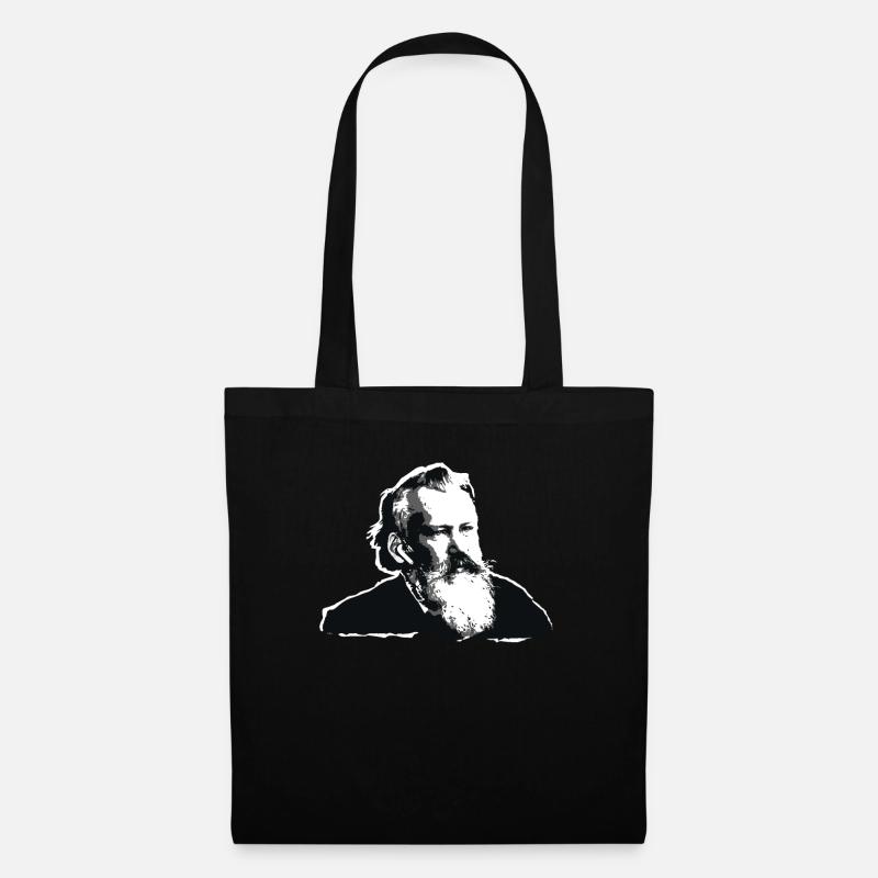 Johannes Brahms Classic Music Gift Present - Tote Bag - black