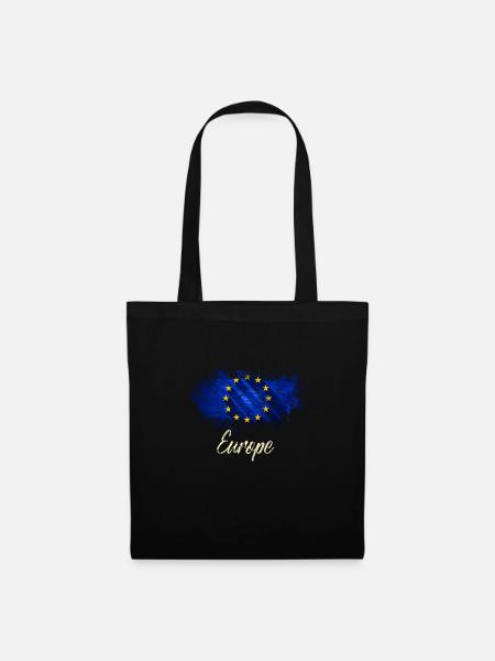 Europa - Stoffbeutel - Schwarz