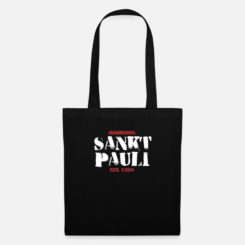 St Pauli Graffiti St.Pauli Sankt Hamburg Geschenk - Stoffbeutel - Schwarz