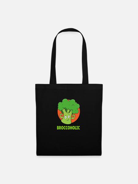 Broccoli Broccoholic Keto Fitness Vegetarian - Tote Bag - black