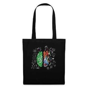 Gehirn Wissenschaft Neurologie Geschenk Design Kunst Idee drucken - Stoffbeutel - Schwarz - Vorne