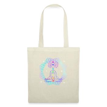 Reiki Meister Spirituell Chakra Heilung Geschenk - Stoffbeutel - Natur - Vorne