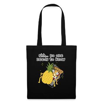 Funny Joke Pineapple Pizza Gift product Pizza - Tote Bag - black - Front