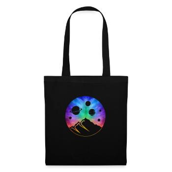 Planet colorful outer space Milky Way - Tote Bag - black - Front