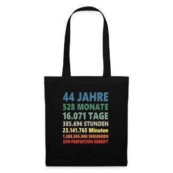 44ème anniversaire 44 ans 44ème cadeau - Sac en tissu - noir - Devant
