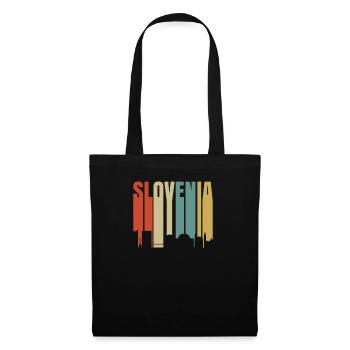 Slowenien - Stoffbeutel - Schwarz - Vorne
