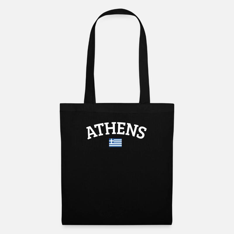 Athen - Stoffbeutel - Schwarz