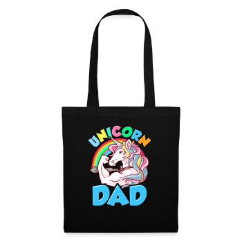 Awesome Einhorn Papa Coole Einhorn Väter - Stoffbeutel - Schwarz - Vorne