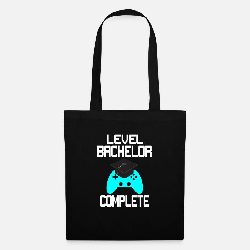 Bachelor Abschluss Diplom Gamer Uni Geschenk - Stoffbeutel - Schwarz