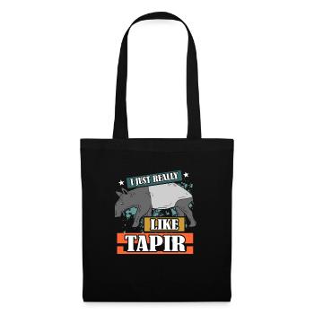 tapir - Sac en tissu - noir - Devant