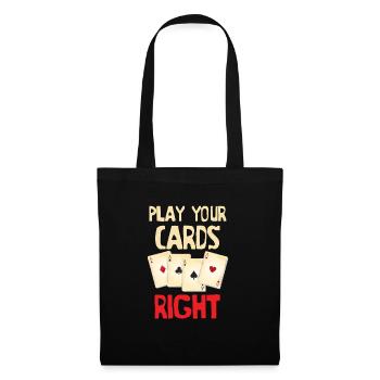 Cool Play Your Cards Right Card Players gift - Tote Bag - black - Front