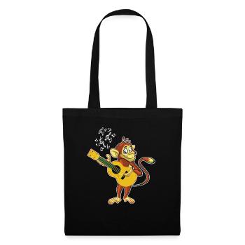 Funny Music Monkey Chimpanzee Guitar Player Gift - Tote Bag - black - Front
