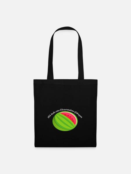 Ich habe eine Wassermelone getragen Schwanger - Stoffbeutel - Schwarz