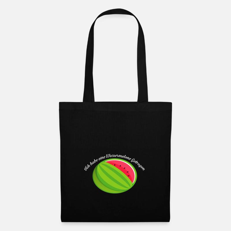 Ich habe eine Wassermelone getragen Schwanger - Stoffbeutel - Schwarz