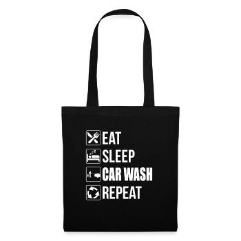 Eat Sleep Car Wash Repeat Saying Car Wash Deta - Tote Bag - black - Front