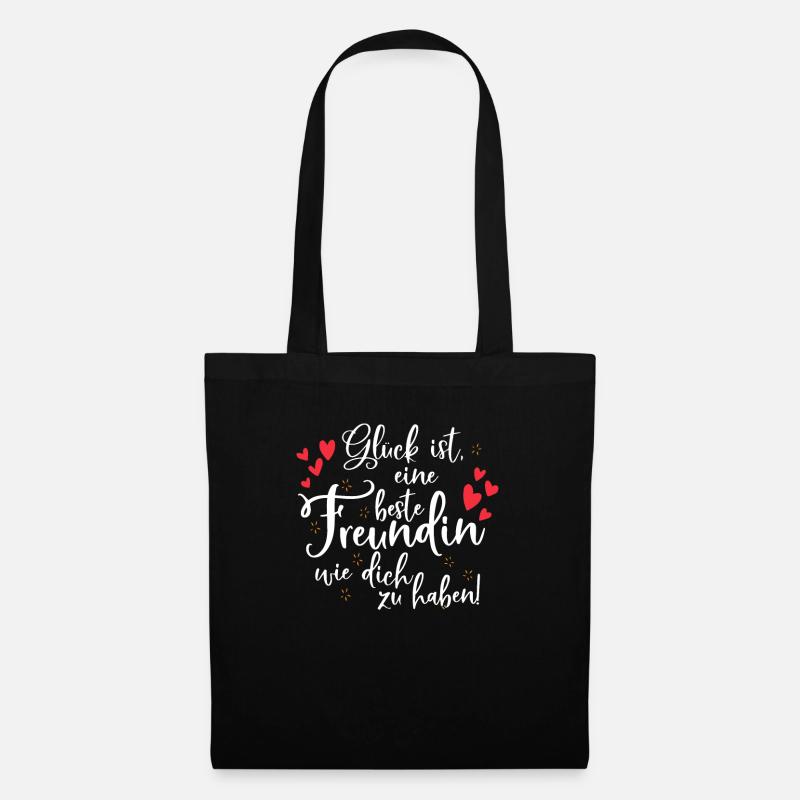 beste freundin geschenk - Stoffbeutel - Schwarz