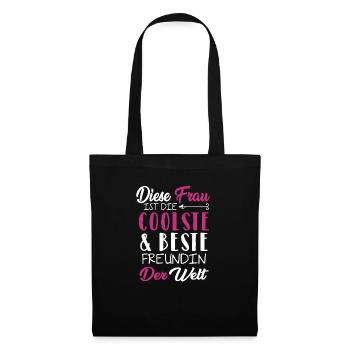 Beste Freundin. Geschenk für beste Freundin - Stoffbeutel - Schwarz - Vorne