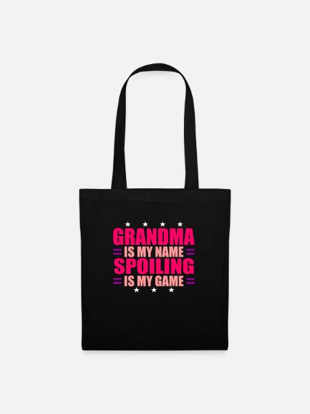 Oma Omi Geschenk Großmutter Geschenkidee - Stoffbeutel - Schwarz
