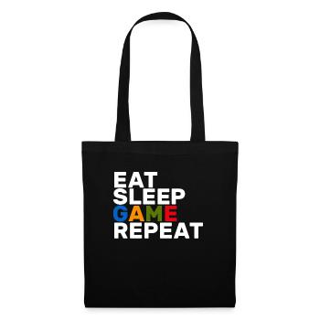 Eat Sleep Game Repeat Gift Gamer Video Games - Tote Bag - black - Front