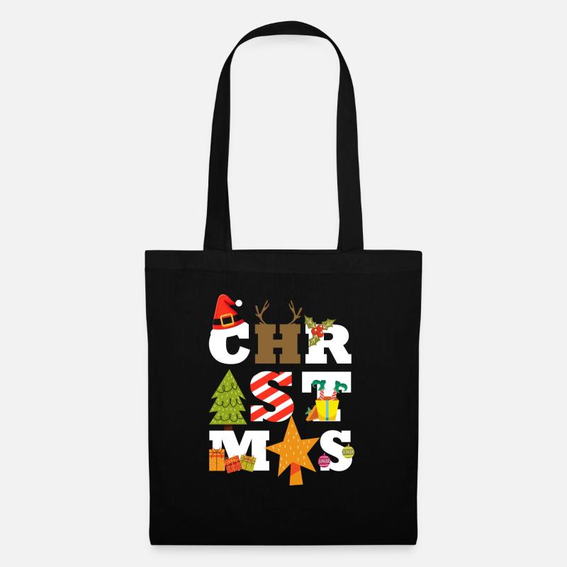Christmas - Stoffbeutel - Schwarz