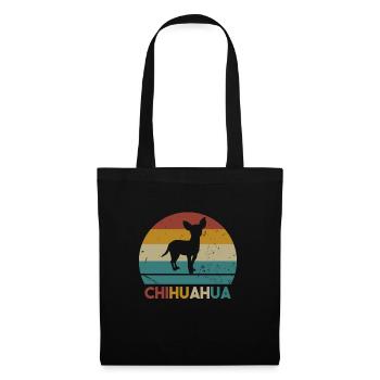 Chihuahua - Stoffbeutel - Schwarz - Vorne