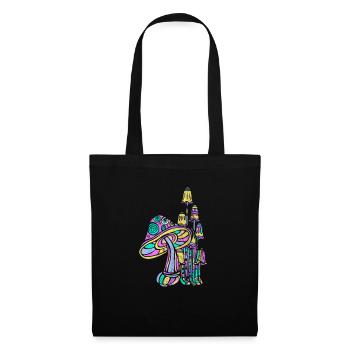 Éponges champignons Fête d’Illusion - Sac en tissu - noir - Devant