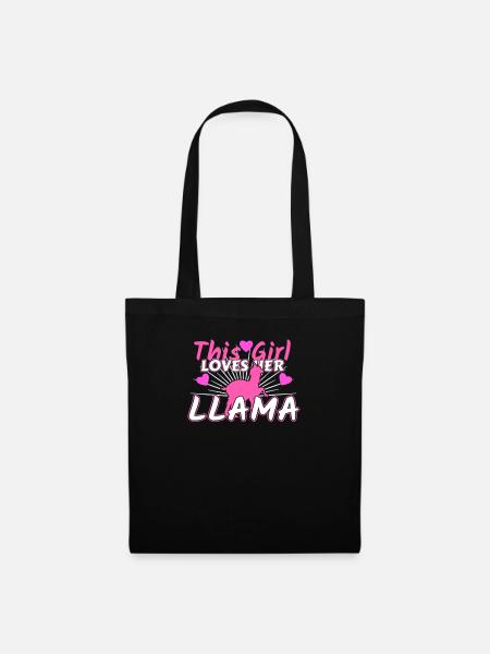 Lama - Stoffbeutel - Schwarz