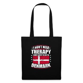 Danemark Danois Cadeau danois Copenhague - Sac en tissu - noir - Devant