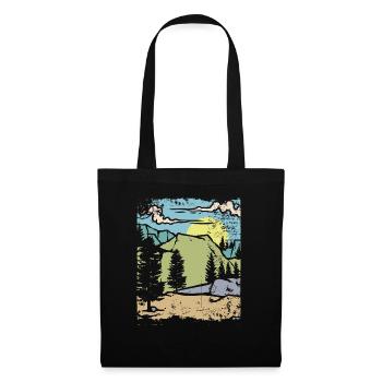 Vintage Muir Woods Hiking Gift Design Mountain - Tote Bag - black - Front